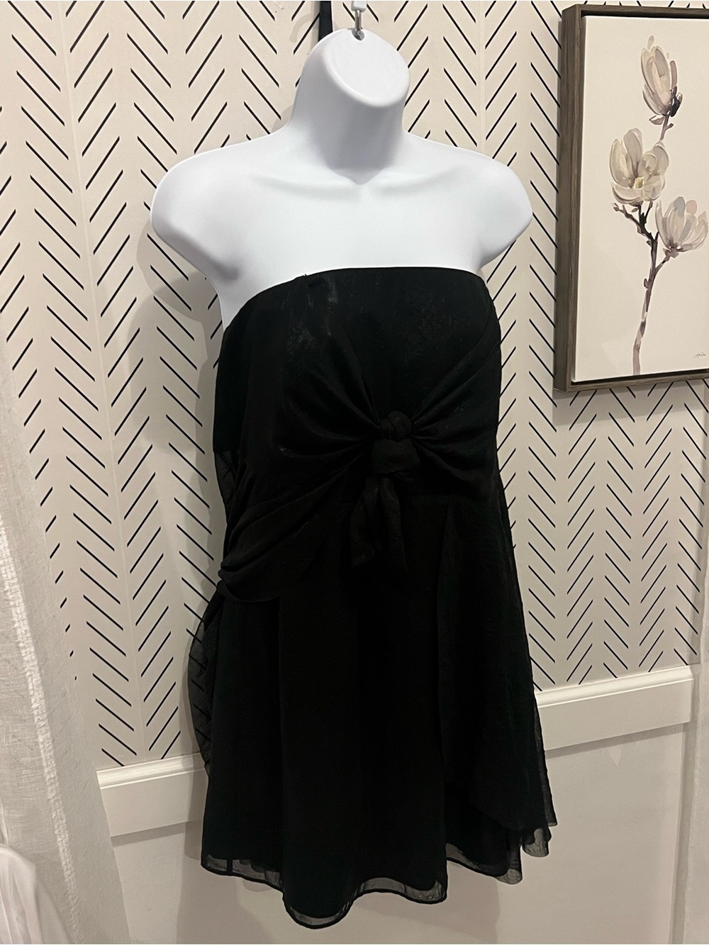 Free People “Good for You” Strapless Tie-Front Mini Dress – Size 8 - Picture 6 of 13
